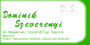 dominik szeverenyi business card